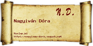 Nagyiván Dóra névjegykártya