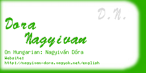 dora nagyivan business card